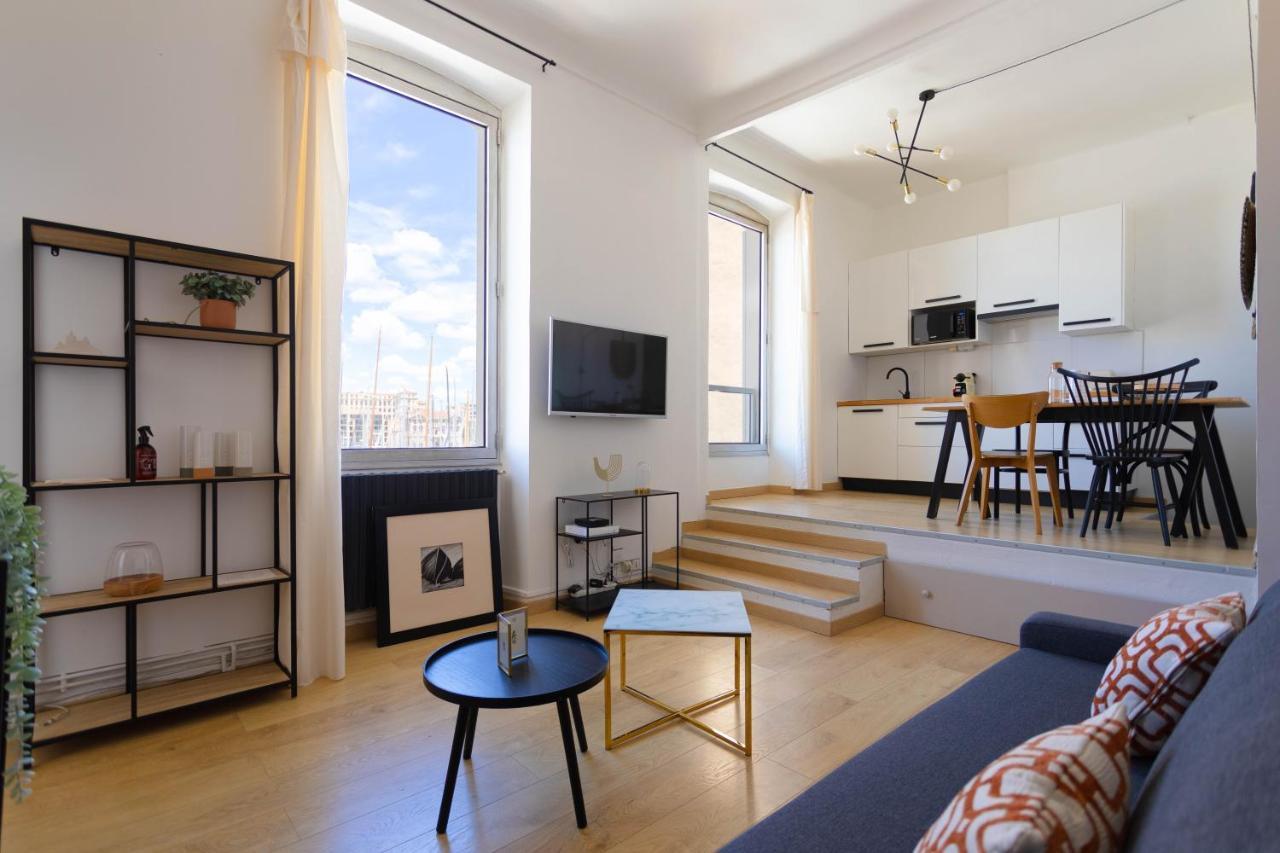 Le Rive Neuve Standing Vieux-Port - Appartement 1 Chambre 4 Pers Vue Mer Clim Marseille Luaran gambar