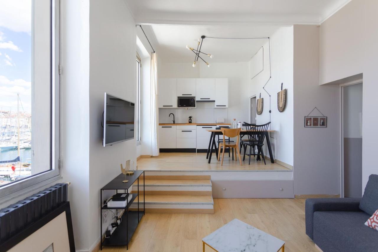 Le Rive Neuve Standing Vieux-Port - Appartement 1 Chambre 4 Pers Vue Mer Clim Marseille Luaran gambar