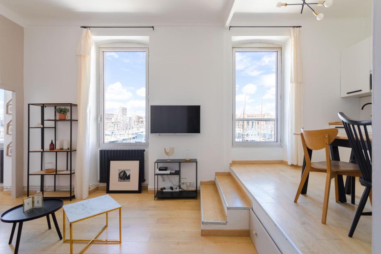 Le Rive Neuve Standing Vieux-Port - Appartement 1 Chambre 4 Pers Vue Mer Clim Marseille Luaran gambar
