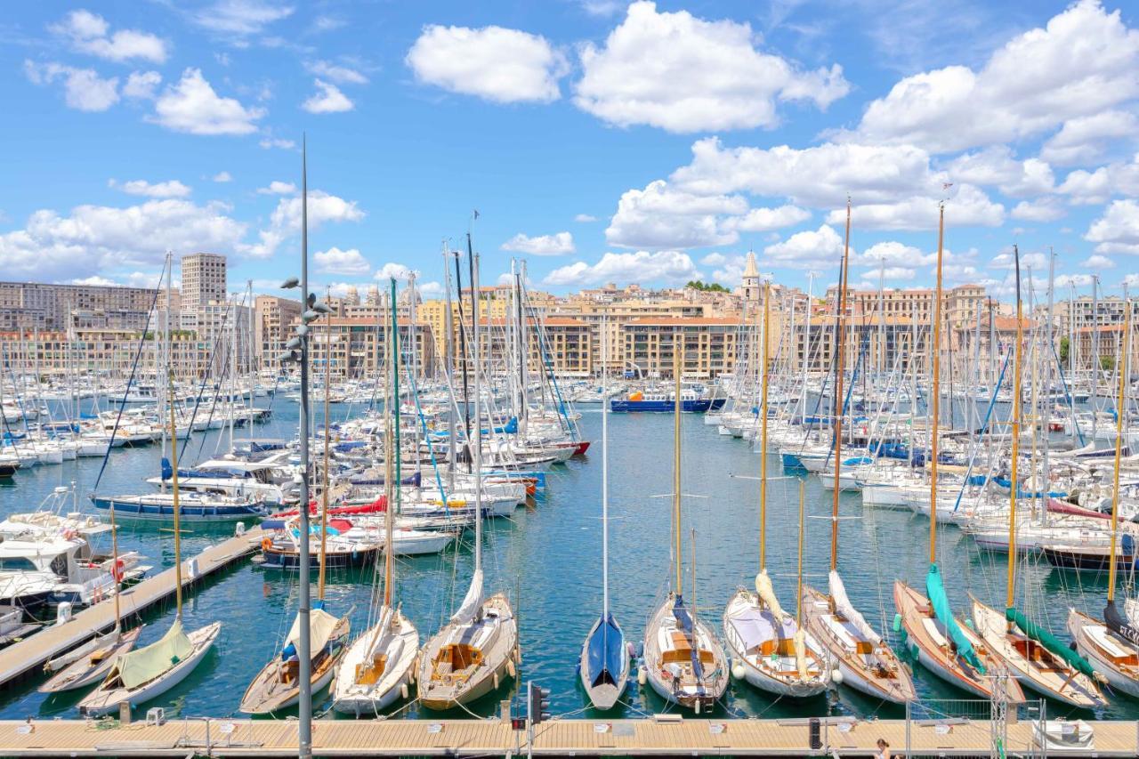 Le Rive Neuve Standing Vieux-Port - Appartement 1 Chambre 4 Pers Vue Mer Clim Marseille Luaran gambar