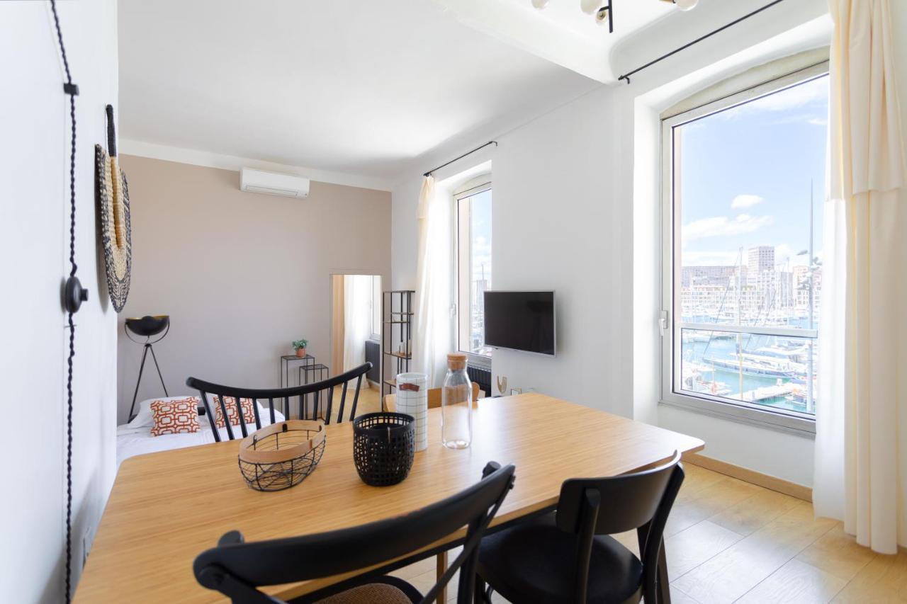 Le Rive Neuve Standing Vieux-Port - Appartement 1 Chambre 4 Pers Vue Mer Clim Marseille Luaran gambar